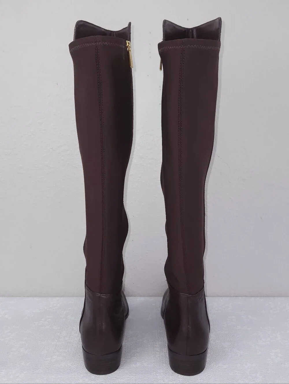 New! Michael Kors Bromley Flat Riding Boots US 9.5 Brown Nappa Leather